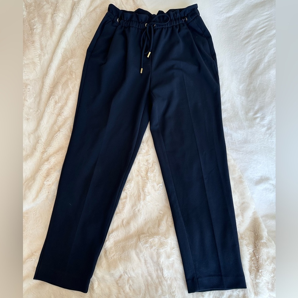 Navy Blue Drawstring Work Pants